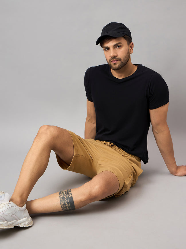Brown Solid Short