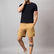 Brown Solid Short