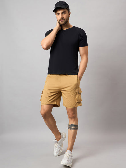 Brown Solid Short