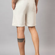 Off White Solid Short