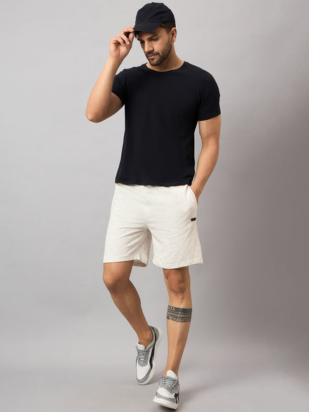 Off White Solid Short