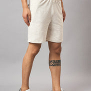 Off White Solid Short