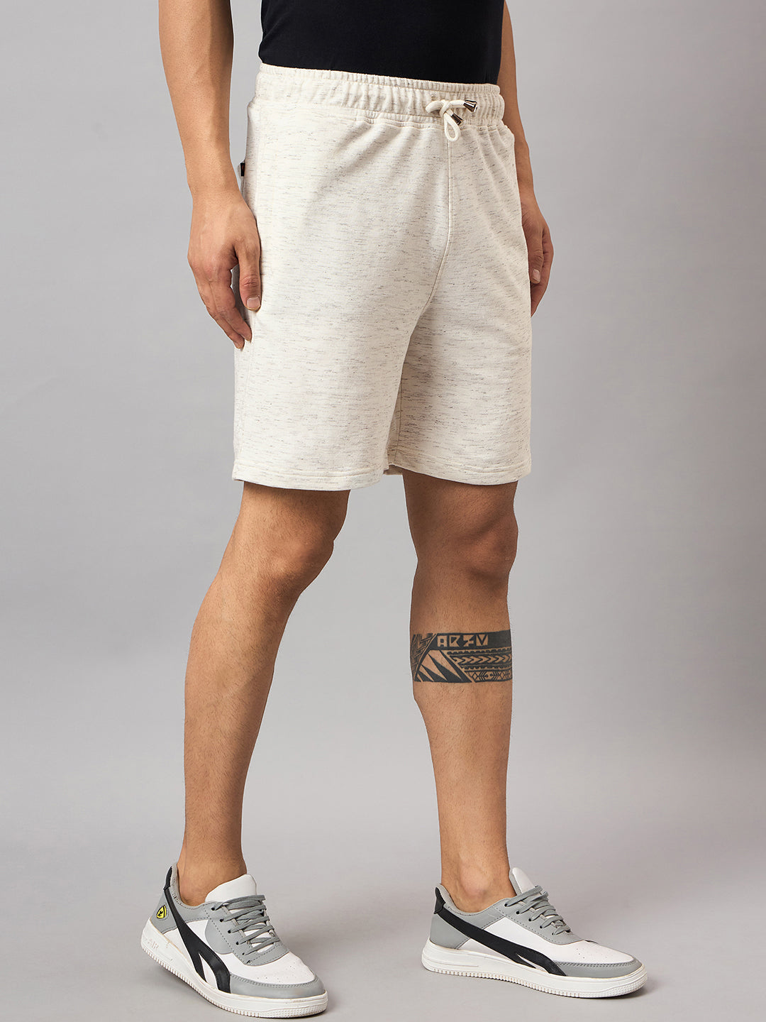 Off White Solid Short