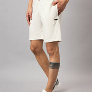 Off White Solid Short
