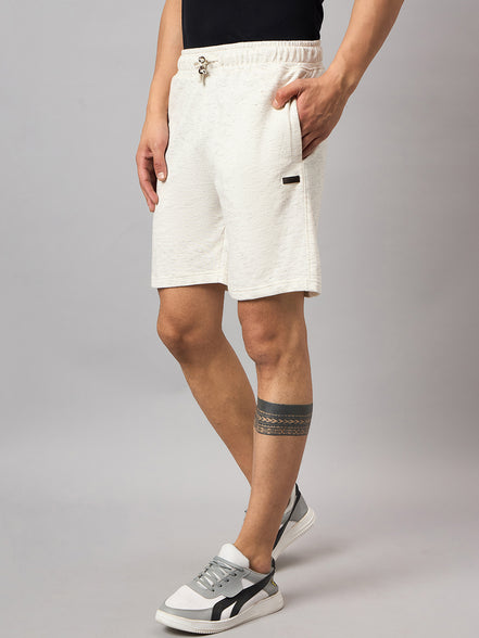 Off White Solid Short