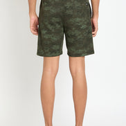 Dark Olive Printed Short