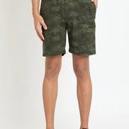 Dark Olive Printed Short