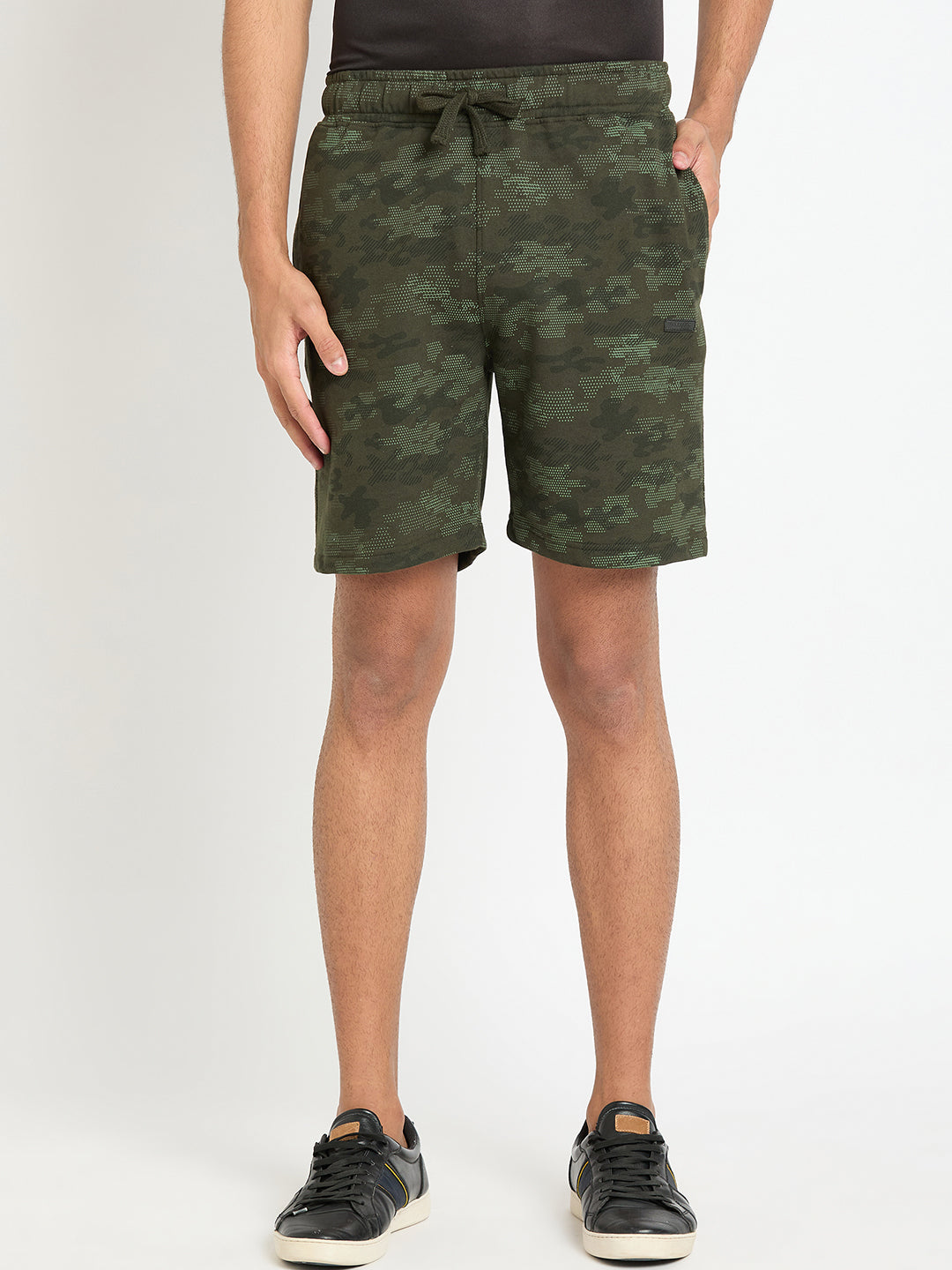 Dark Olive Printed Short
