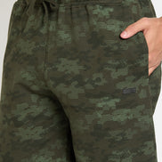 Dark Olive Printed Short