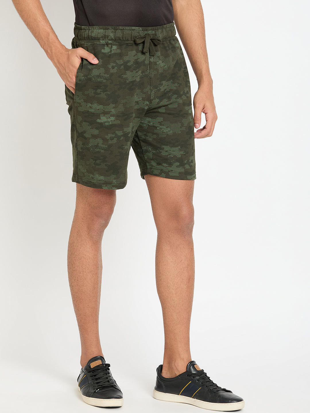 Dark Olive Printed Short