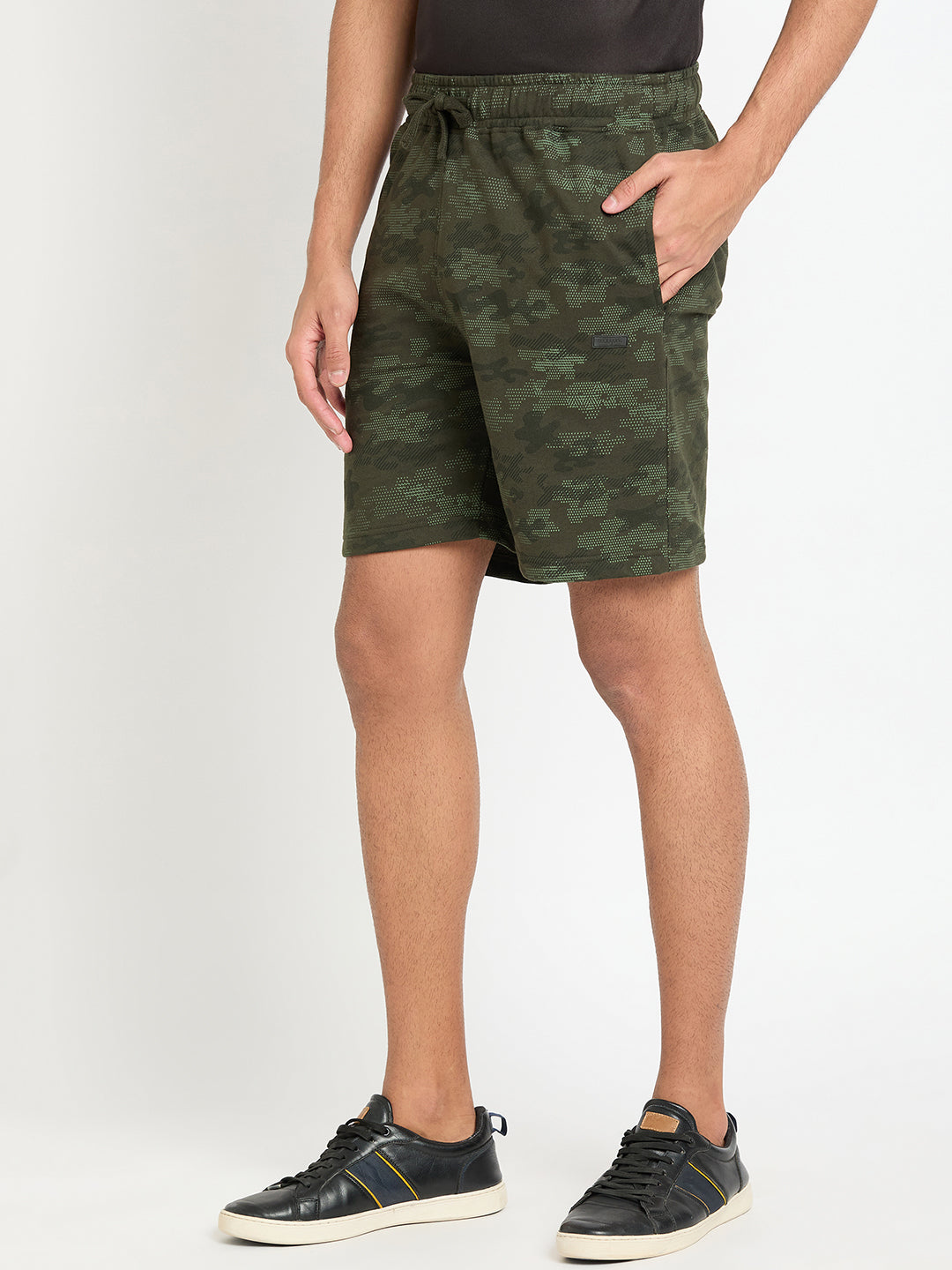 Dark Olive Printed Short