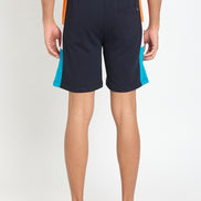 Navy Blue Colorblocked Short