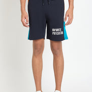 Navy Blue Colorblocked Short