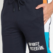 Navy Blue Colorblocked Short