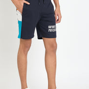 Navy Blue Colorblocked Short