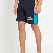 Navy Blue Colorblocked Short