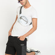 Black Printed Short