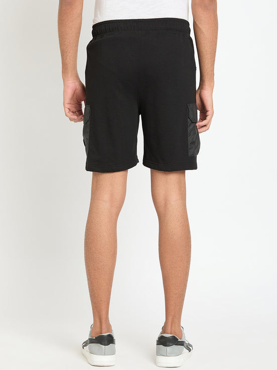 Black Printed Short