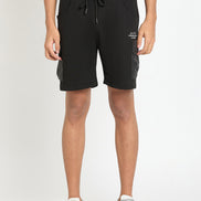 Black Printed Short