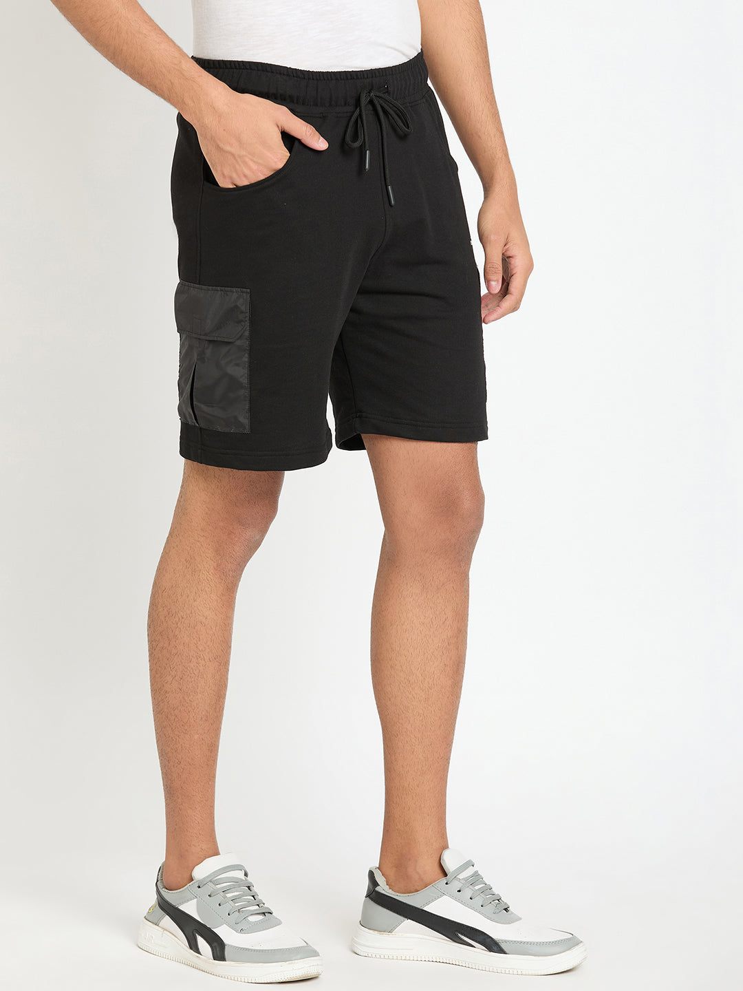 Black Printed Short