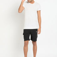 Black Printed Short