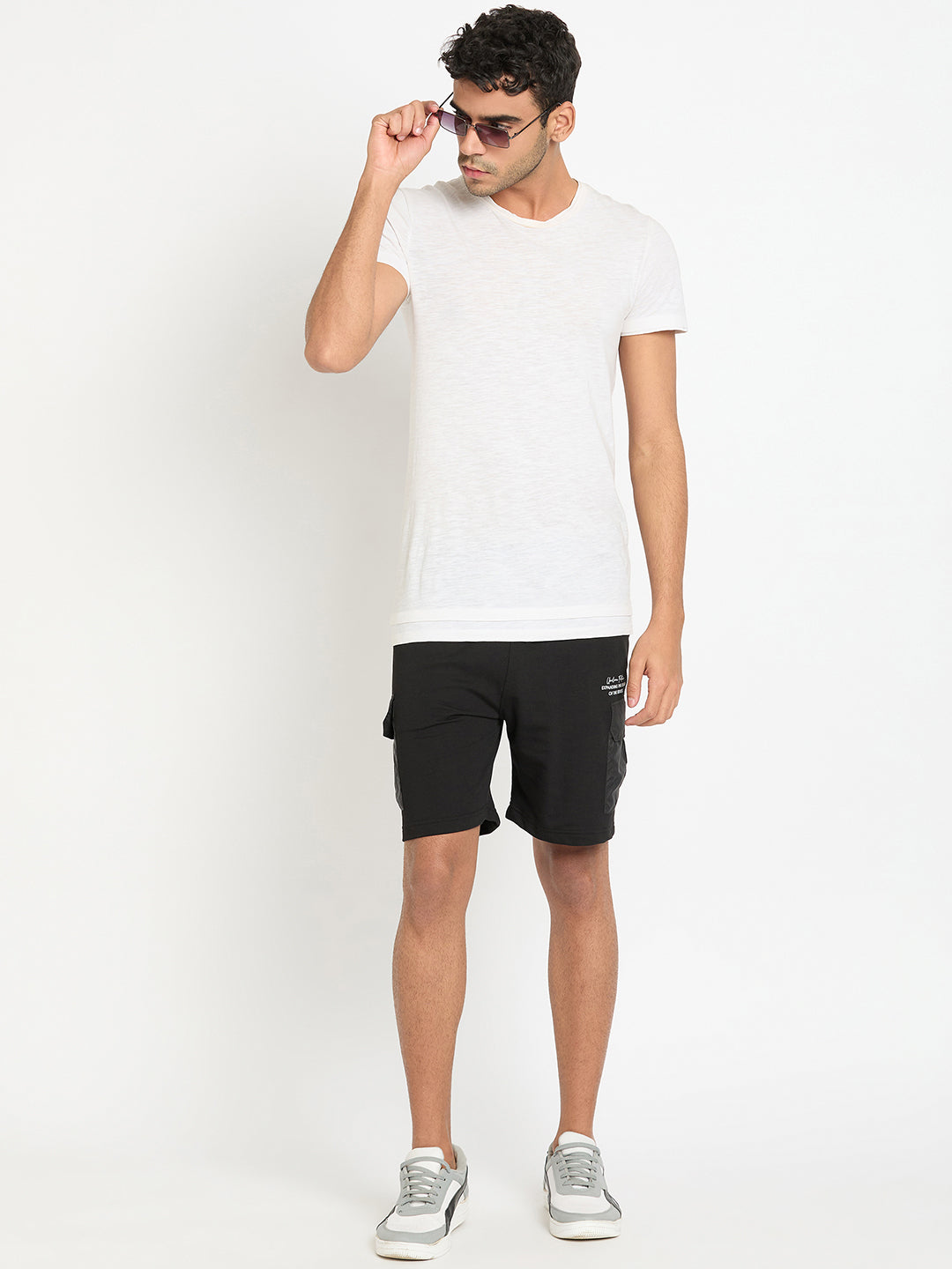 Black Printed Short