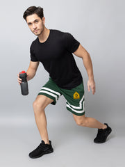 Green Striped Knitted Short