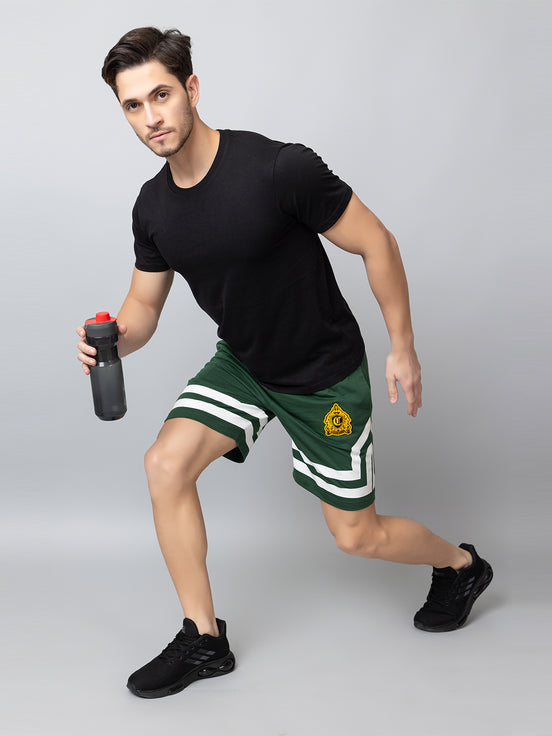 Green Striped Knitted Short