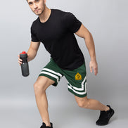 Green Striped Knitted Short
