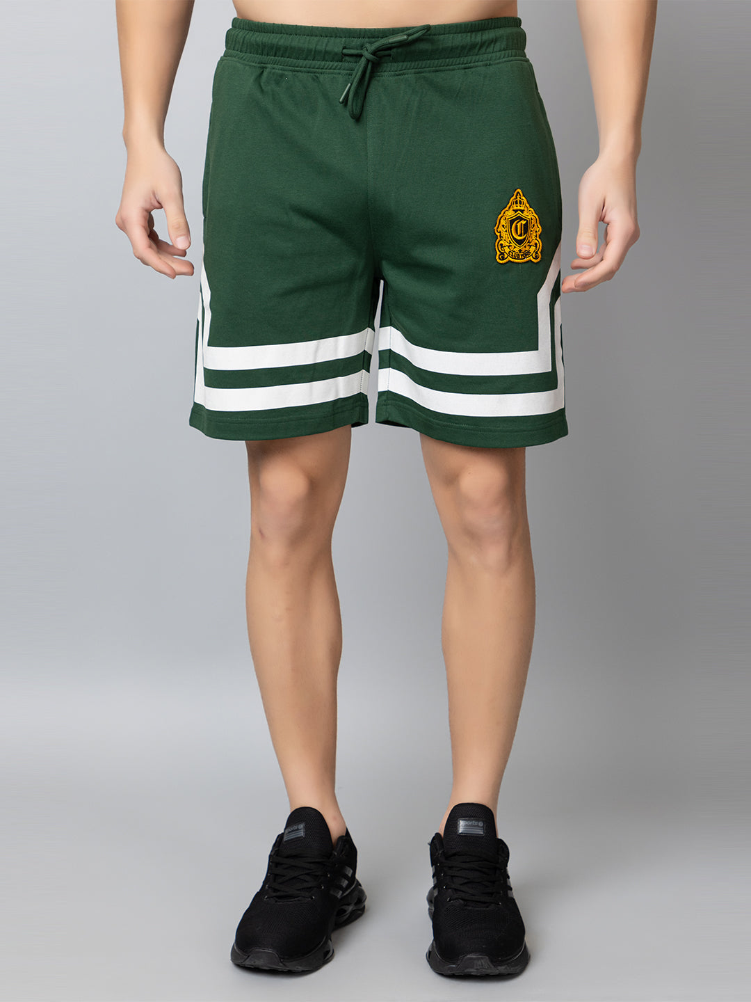 Green Striped Knitted Short