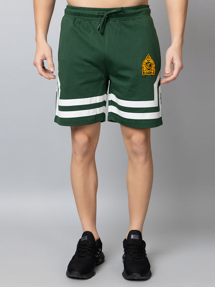 Green Striped Knitted Short