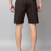 Brown Printed Woven Short