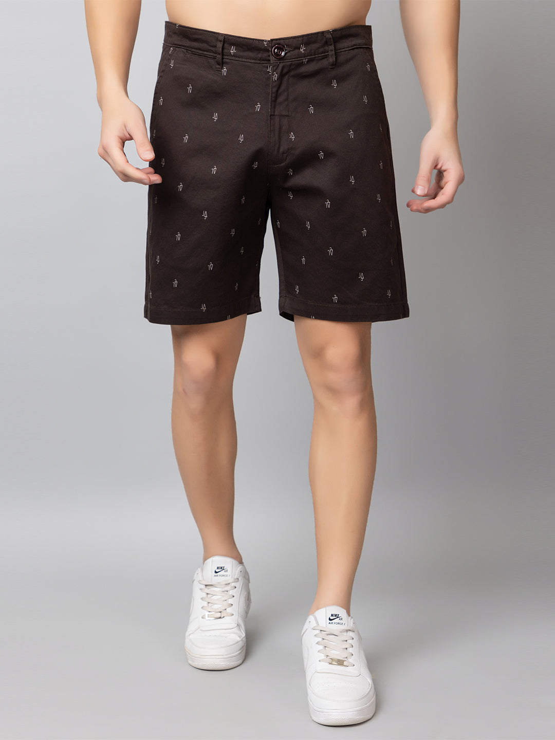Brown Printed Woven Short