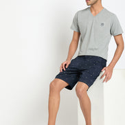 Indigo Printed Short