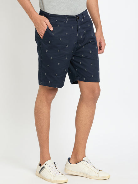 Indigo Printed Short