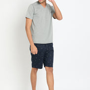 Indigo Printed Short