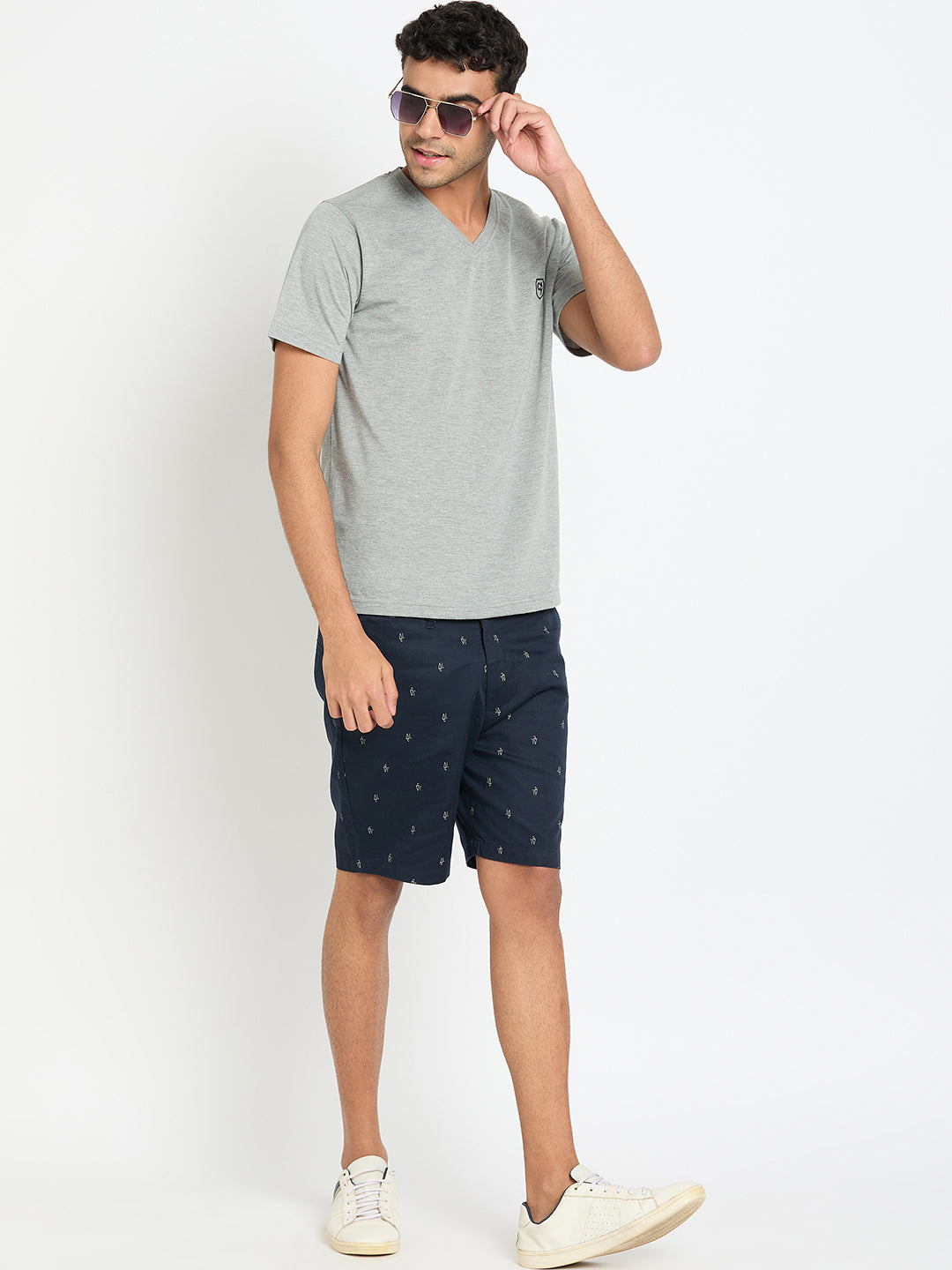 Indigo Printed Short
