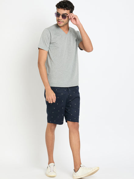 Indigo Printed Short