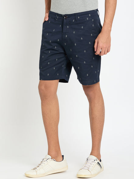 Indigo Printed Short