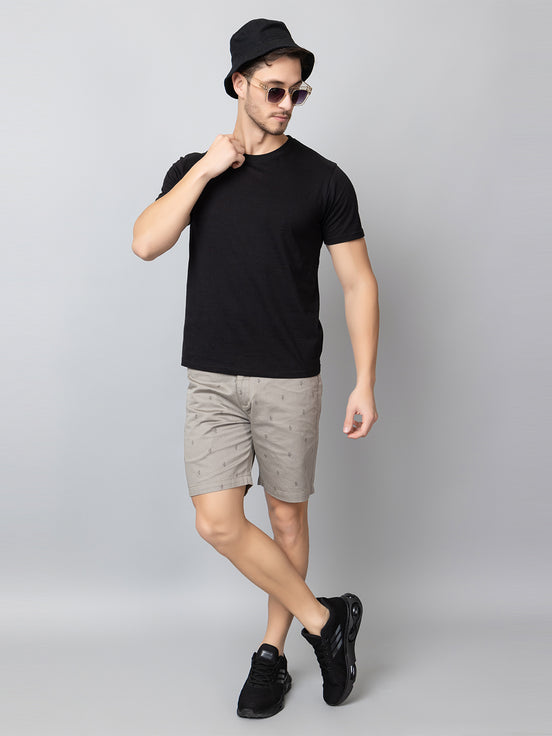 Grey Printed Woven Short