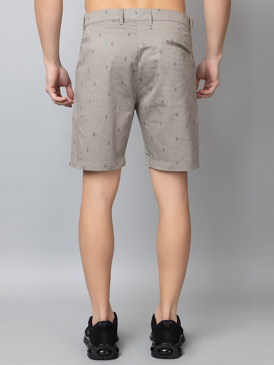 Grey Printed Woven Short