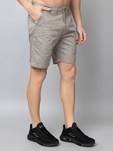 Grey Printed Woven Short