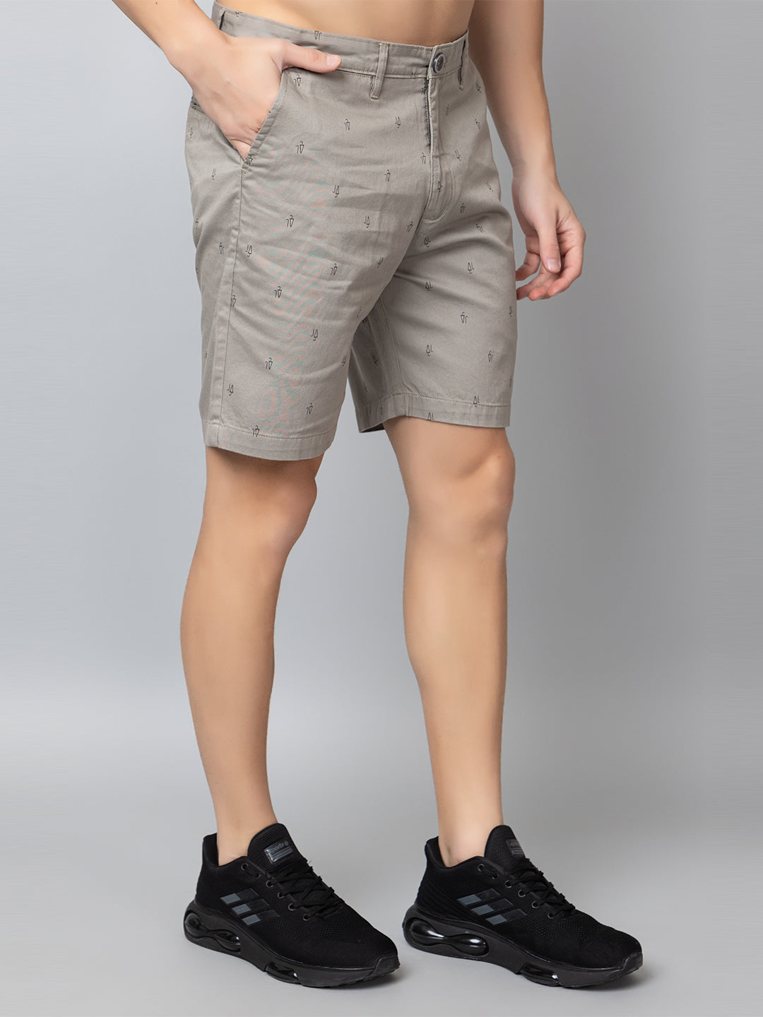 Grey Printed Woven Short