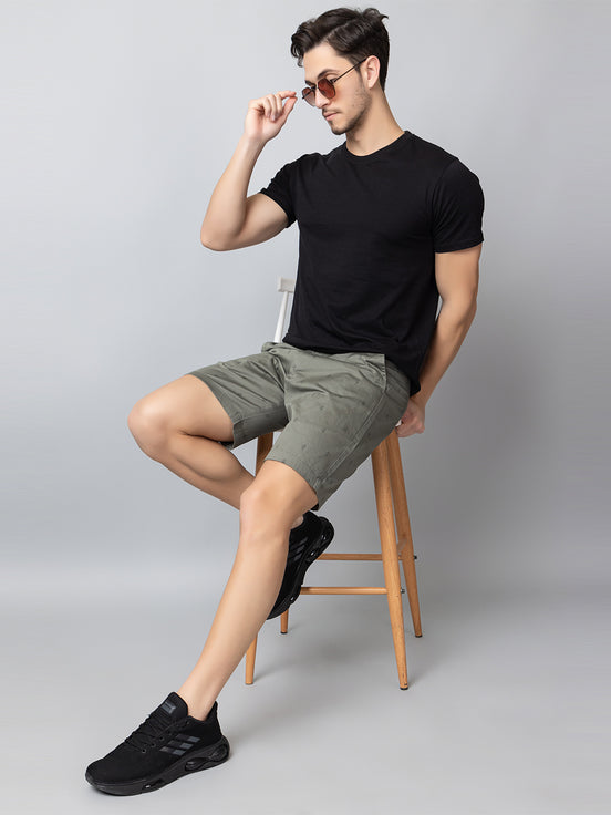 Green Printed Woven Short