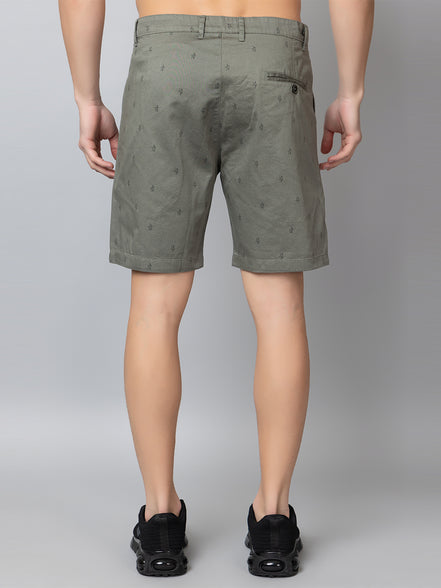 Green Printed Woven Short