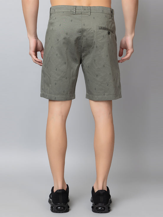 Green Printed Woven Short