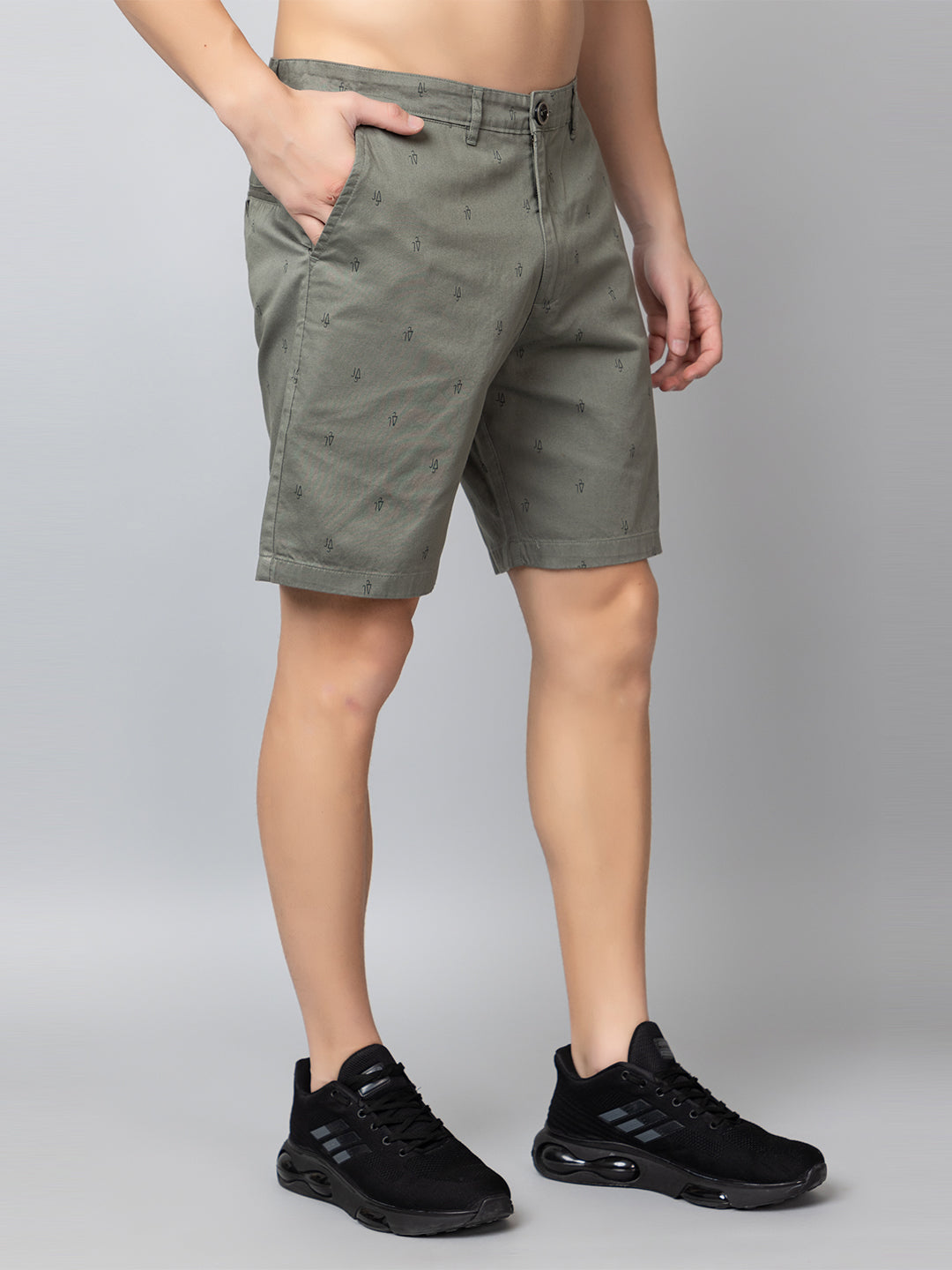 Green Printed Woven Short