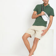 Beige Printed Short