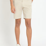 Beige Printed Short