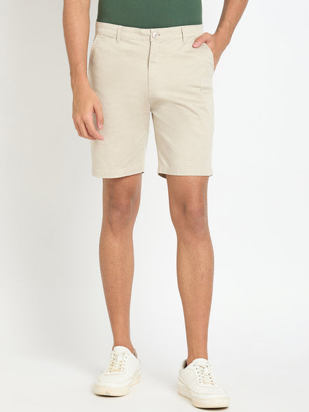Beige Printed Short